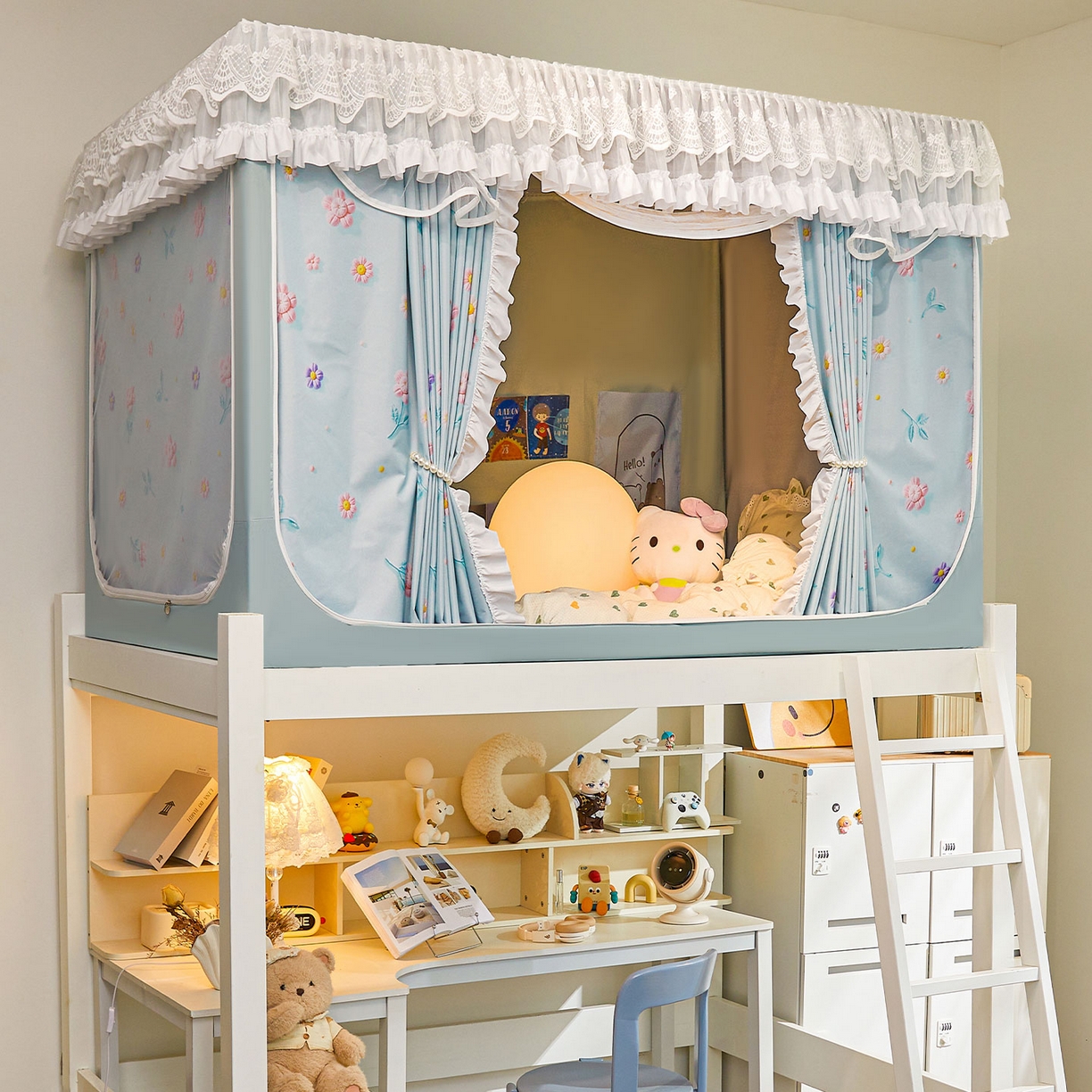 91家纺网 家纺一手货源 找家纺 （总）安金蚊帐 2025新款TPU双层覆膜防蚊遮光100%强遮光宿舍上下铺学生蚊帐法式5D印花