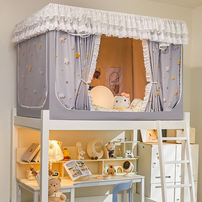 91家纺网 家纺一手货源 找家纺 （总）安金蚊帐 2025新款TPU双层覆膜防蚊遮光100%强遮光宿舍上下铺学生蚊帐法式5D印花