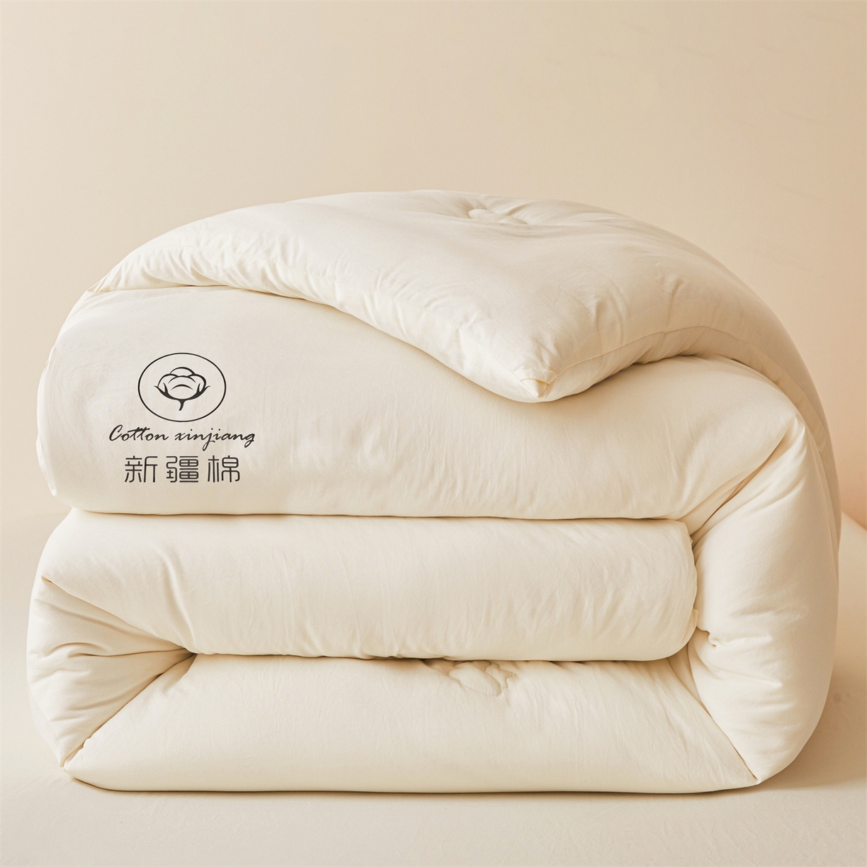 91家纺网 家纺一手货源 找家纺 晓时候 2025新款纯色无印风新疆棉花被冬被春秋被夏被四季被子被芯-常年有货（含买家秀） 奶白