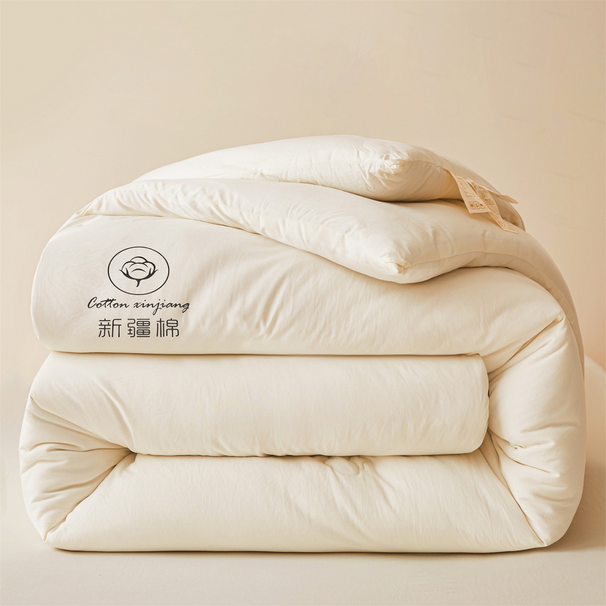 91家纺网 家纺一手货源 找家纺 晓时候 2025新款纯色无印风新疆棉花被冬被春秋被夏被四季被子被芯-常年有货（含买家秀） 奶白