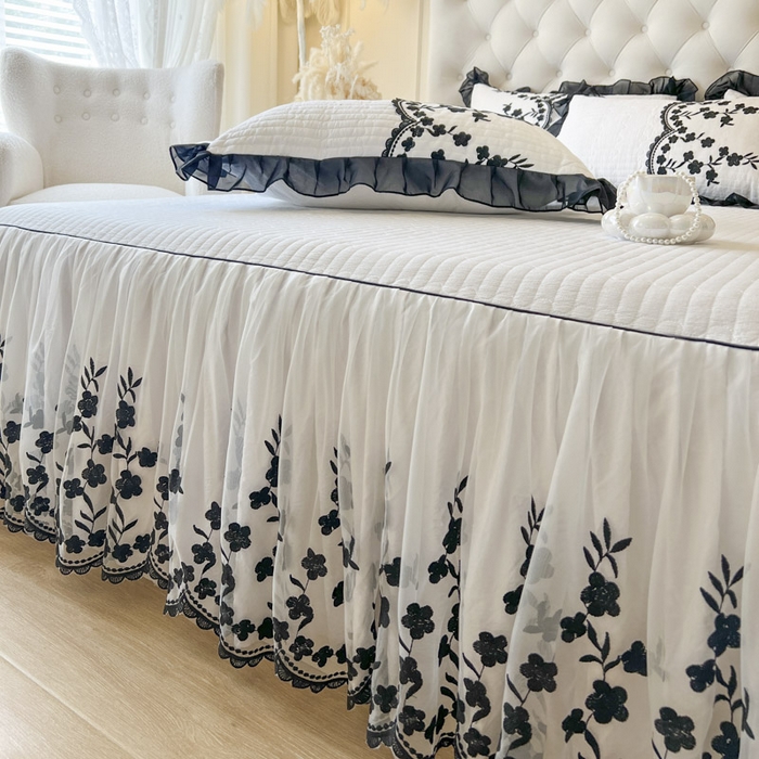 91家纺网 家纺一手货源 找家纺 （总）恋尚 2025春夏新款香云纱床裙单床裙床裙单件-赫本妮娅（控价125起）