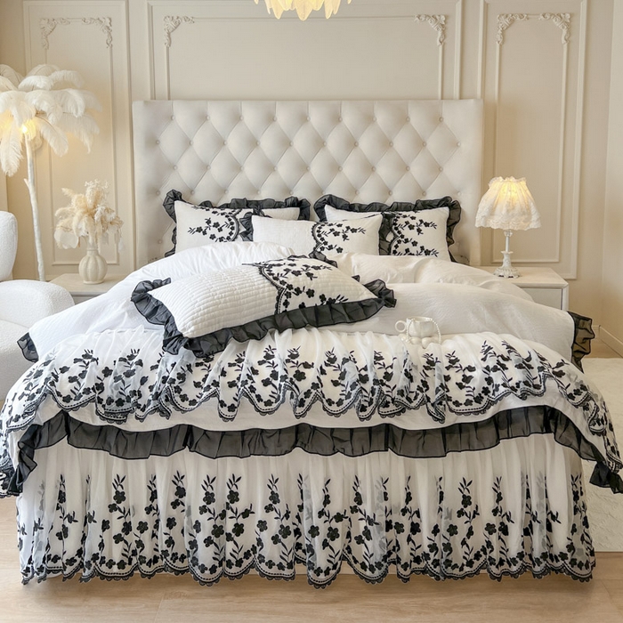 91家纺网 家纺一手货源 找家纺 （总）恋尚 2025春夏新款香云纱床裙单床裙床裙单件-赫本妮娅（控价125起）