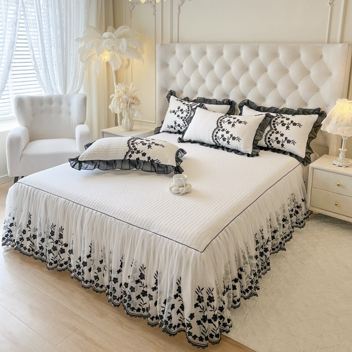 91家纺网 家纺一手货源 找家纺 （总）恋尚 2025春夏新款香云纱床裙单床裙床裙单件-赫本妮娅（控价125起）