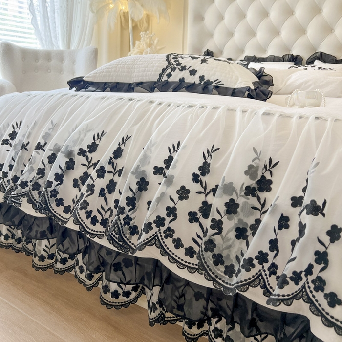 91家纺网 家纺一手货源 找家纺 （总）恋尚 2025春夏新款香云纱床裙单床裙床裙单件-赫本妮娅（控价125起）