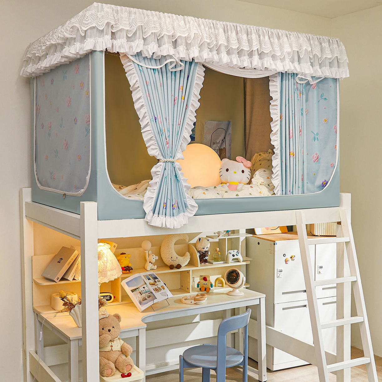 91家纺网 家纺一手货源 找家纺 安金蚊帐 2025新款TPU双层覆膜防蚊遮光100%强遮光宿舍上下铺学生蚊帐法式5D印花 法式印花-绿