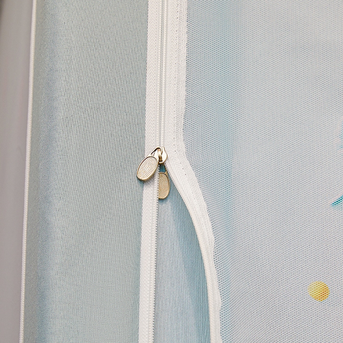 91家纺网 家纺一手货源 找家纺 安金蚊帐 2025新款TPU双层覆膜防蚊遮光100%强遮光宿舍上下铺学生蚊帐法式5D印花 法式印花-绿