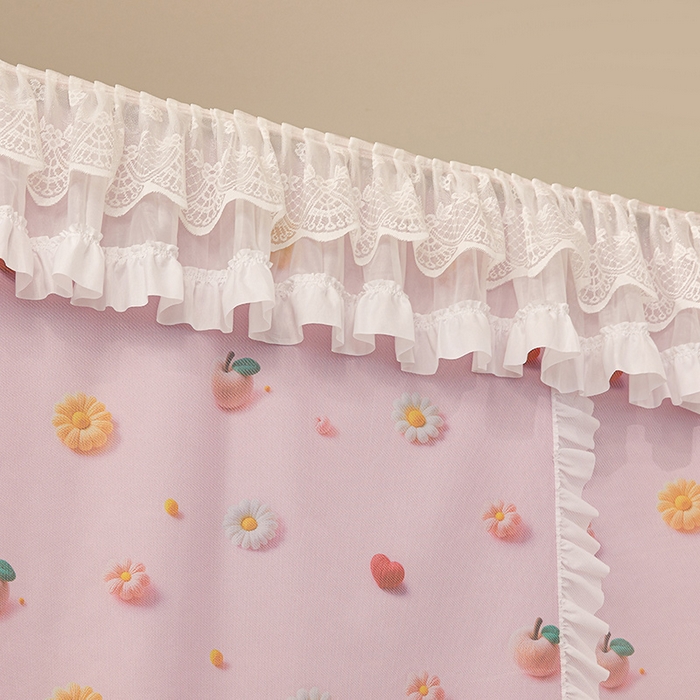 91家纺网 家纺一手货源 找家纺 安金蚊帐 2025新款TPU双层覆膜防蚊遮光100%强遮光宿舍上下铺学生蚊帐法式5D印花 法式印花-粉