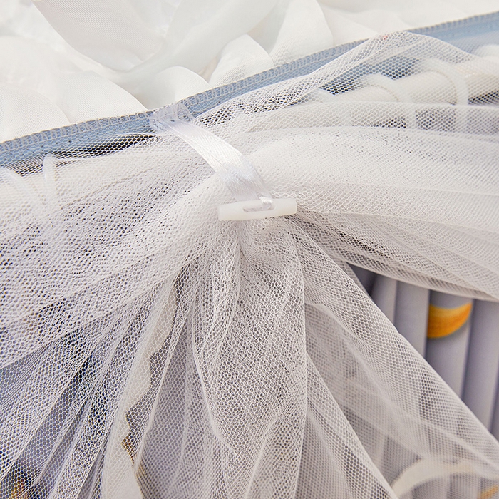 91家纺网 家纺一手货源 找家纺 安金蚊帐 2025新款TPU双层覆膜防蚊遮光100%强遮光宿舍上下铺学生蚊帐法式5D印花 法式印花-灰