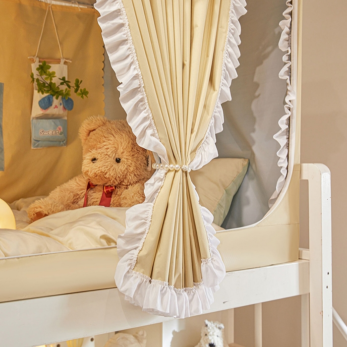 91家纺网 家纺一手货源 找家纺 安金蚊帐 2025新款TPU双层覆膜防蚊遮光一体100%强遮光宿舍上下铺学生蚊帐法式纯色 法式纯色-黄