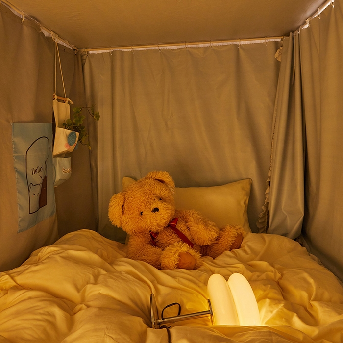 91家纺网 家纺一手货源 找家纺 安金蚊帐 2025新款TPU双层覆膜防蚊遮光一体100%强遮光宿舍上下铺学生蚊帐法式纯色 法式纯色-灰