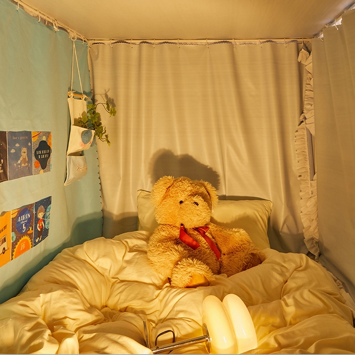 91家纺网 家纺一手货源 找家纺 安金蚊帐 2025新款TPU双层覆膜防蚊遮光一体100%强遮光宿舍上下铺学生蚊帐法式纯色 法式纯色-绿