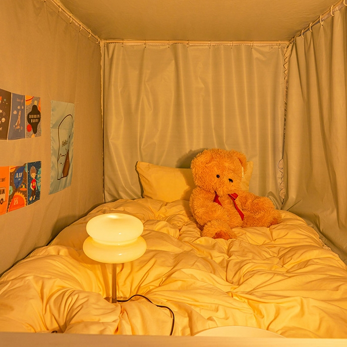 91家纺网 家纺一手货源 找家纺 安金蚊帐 2025新款防蚊遮光一体99%强遮光宿舍上下铺遮光学生蚊帐格子花边 小香条格-灰