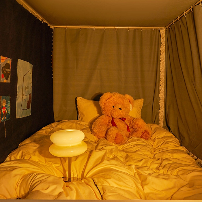 91家纺网 家纺一手货源 找家纺 安金蚊帐 2025新款防蚊遮光一体99%强遮光宿舍上下铺遮光学生蚊帐格子花边 小香条格-藏蓝