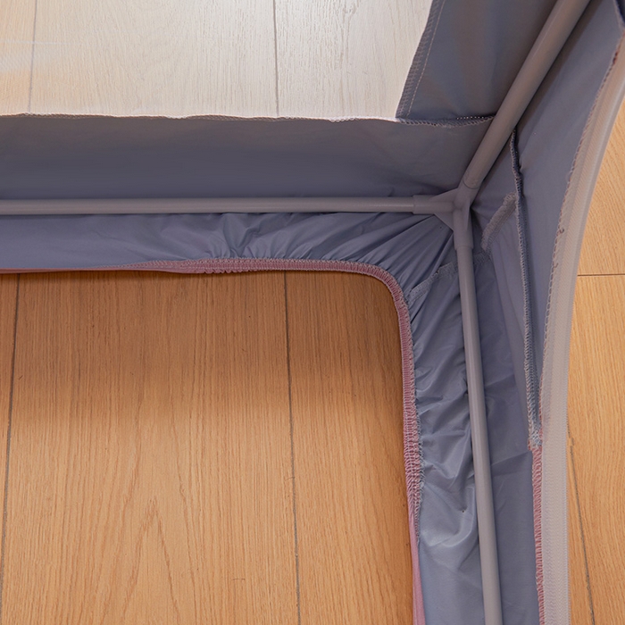 91家纺网 家纺一手货源 找家纺 安金蚊帐 2025新款防蚊遮光一体99%强遮光宿舍上下铺遮光学生蚊帐格子花边 小香条格-粉