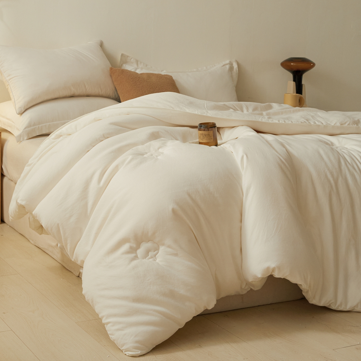 91家纺网 家纺一手货源 找家纺 样样红被业 2025新款A类50%棉花被夏被春秋被冬被四季被子被芯 白色