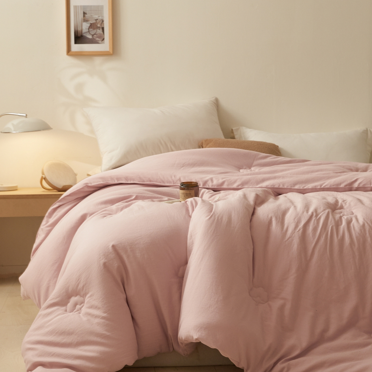 91家纺网 家纺一手货源 找家纺 样样红被业 2025新款A类50%棉花被夏被春秋被冬被四季被子被芯 粉色