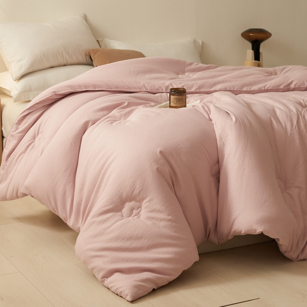 91家纺网 家纺一手货源 找家纺 样样红被业 2025新款A类50%棉花被夏被春秋被冬被四季被子被芯 粉色