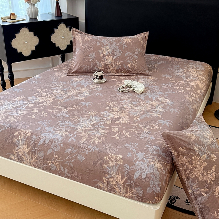 91家纺网 家纺一手货源 找家纺 （总）梦舒羽 2025新款原麻床笠机洗家用防滑透气四季款床罩床垫床单保护套