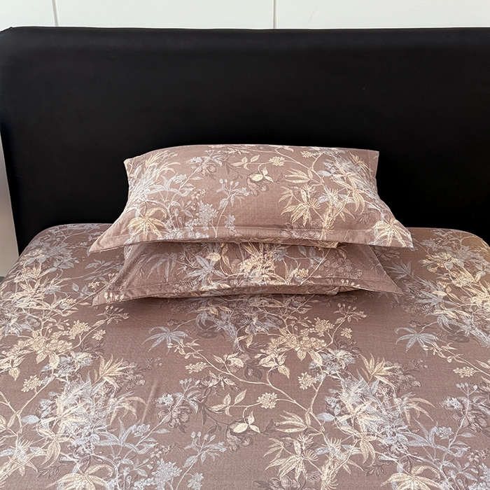 91家纺网 家纺一手货源 找家纺 梦舒羽 2025新款原麻床笠机洗家用防滑透气四季款床罩床垫床单保护套 金枝玉叶