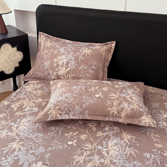 91家纺网 家纺一手货源 找家纺 梦舒羽 2025新款原麻床笠机洗家用防滑透气四季款床罩床垫床单保护套 金枝玉叶