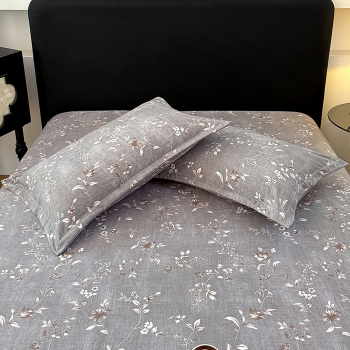 91家纺网 家纺一手货源 找家纺 梦舒羽 2025新款原麻床笠机洗家用防滑透气四季款床罩床垫床单保护套 花蕾