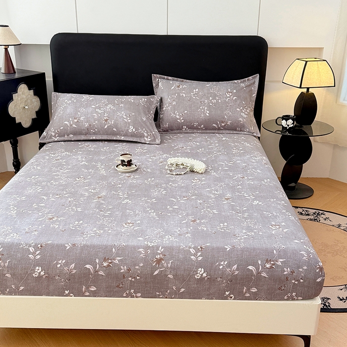 91家纺网 家纺一手货源 找家纺 梦舒羽 2025新款原麻床笠机洗家用防滑透气四季款床罩床垫床单保护套 花蕾