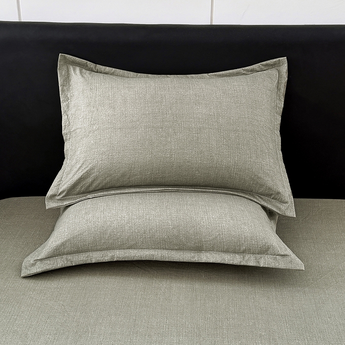 91家纺网 家纺一手货源 找家纺 梦舒羽 2025新款原麻床笠机洗家用防滑透气四季款床罩床垫床单保护套 云杉绿