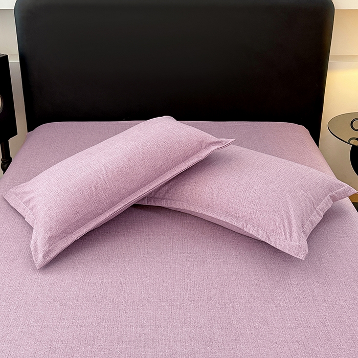 91家纺网 家纺一手货源 找家纺 梦舒羽 2025新款原麻床笠机洗家用防滑透气四季款床罩床垫床单保护套 星野紫