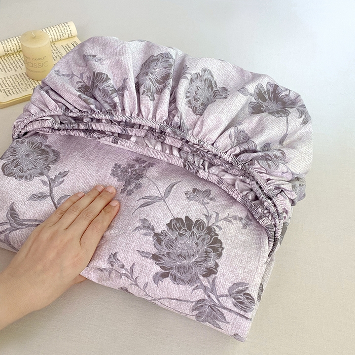 91家纺网 家纺一手货源 找家纺 梦舒羽 2025新款原麻床笠机洗家用防滑透气四季款床罩床垫床单保护套 南笙