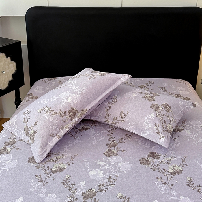 91家纺网 家纺一手货源 找家纺 梦舒羽 2025新款原麻床笠机洗家用防滑透气四季款床罩床垫床单保护套 春风序