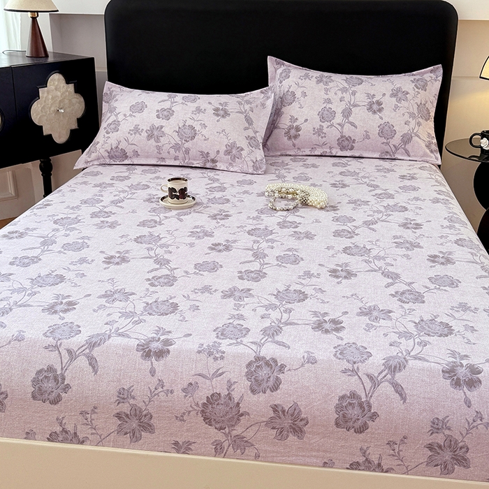 91家纺网 家纺一手货源 找家纺 梦舒羽 2025新款原麻床笠机洗家用防滑透气四季款床罩床垫床单保护套 南笙