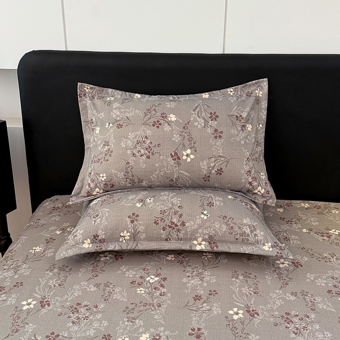 91家纺网 家纺一手货源 找家纺 梦舒羽 2025新款原麻床笠机洗家用防滑透气四季款床罩床垫床单保护套 山花浪漫