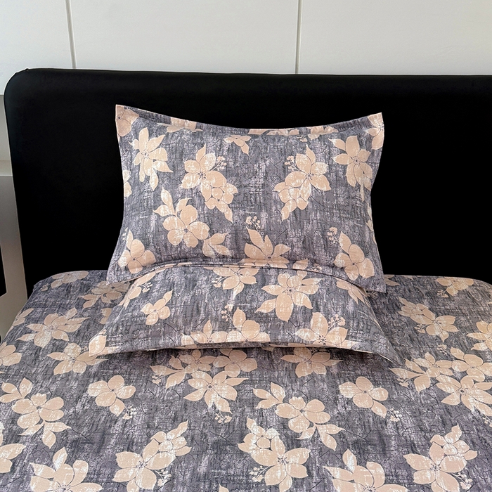 91家纺网 家纺一手货源 找家纺 梦舒羽 2025新款原麻床笠机洗家用防滑透气四季款床罩床垫床单保护套 陌上花开-咖