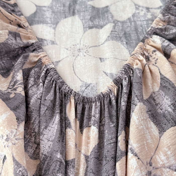 91家纺网 家纺一手货源 找家纺 梦舒羽 2025新款原麻床笠机洗家用防滑透气四季款床罩床垫床单保护套 陌上花开-咖