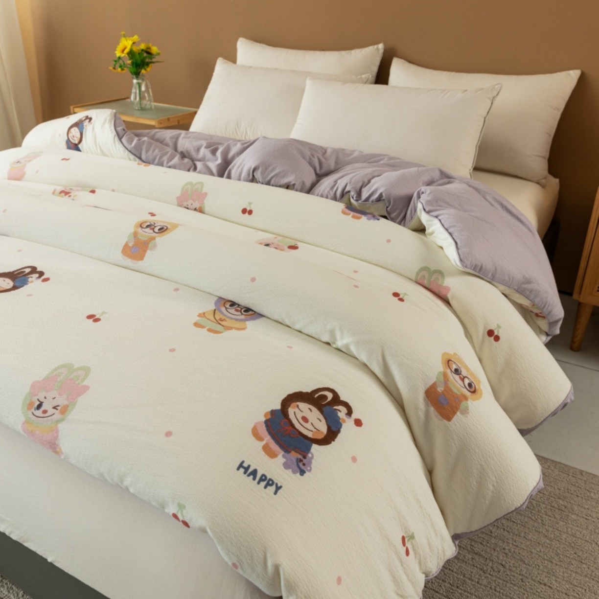 91家纺网 家纺一手货源 找家纺 （总）梦镜家纺 2025新款A类云感双层纱冬被被子被芯买家秀