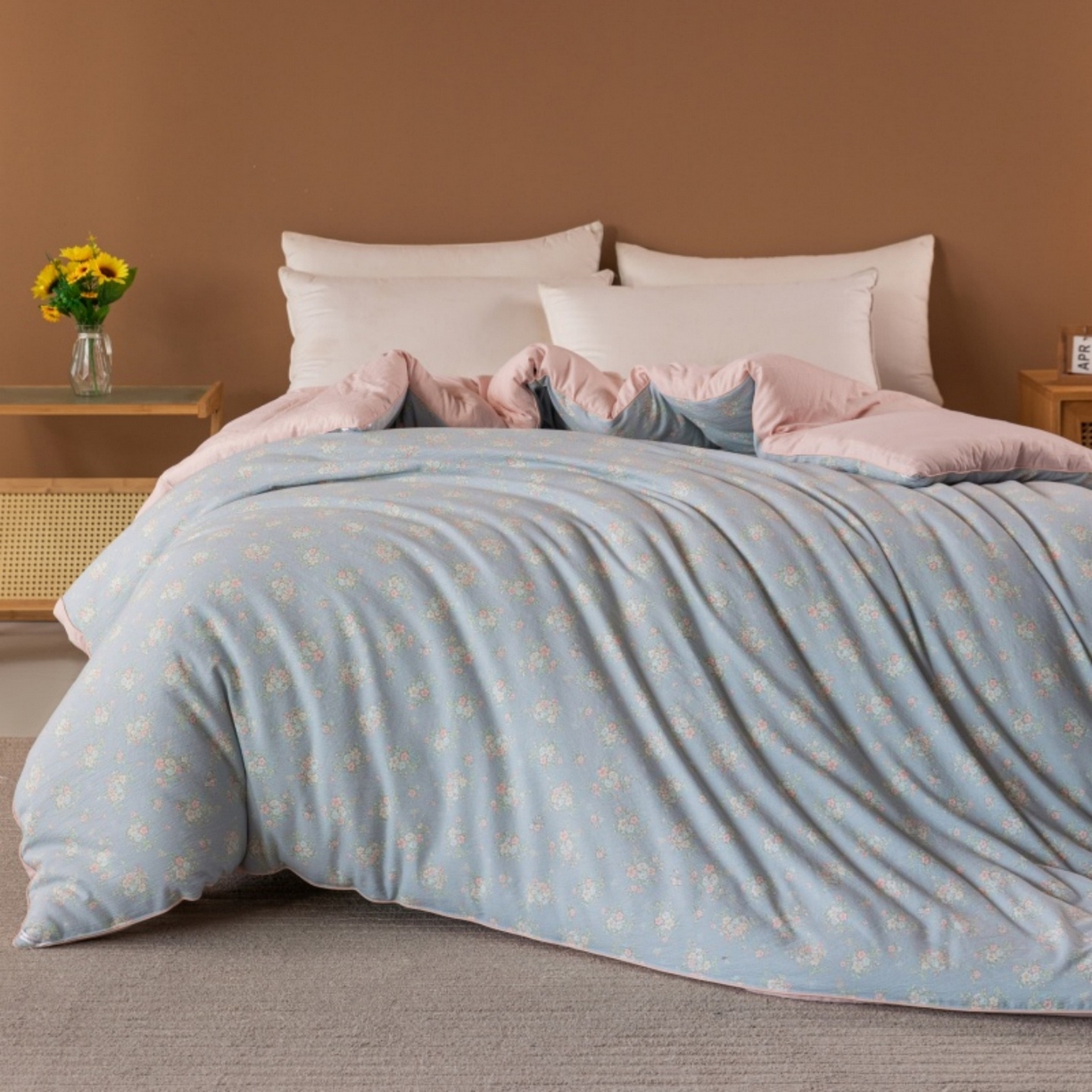 91家纺网 家纺一手货源 找家纺 梦镜家纺 2025新款A类云感双层纱冬被被子被芯买家秀 风轻寄语