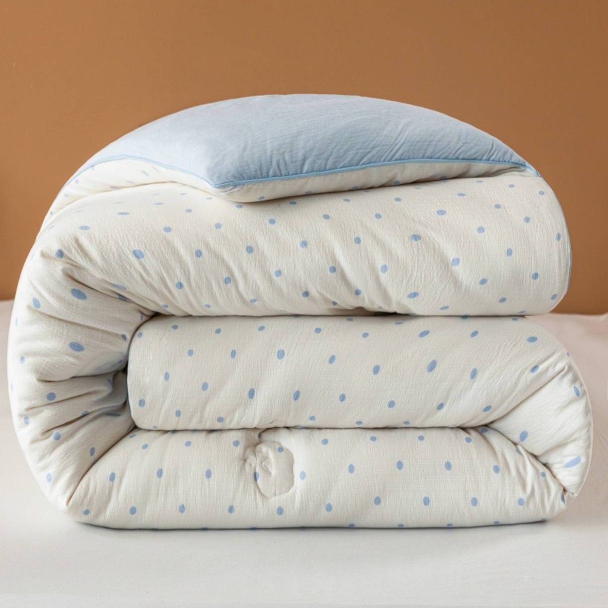 91家纺网 家纺一手货源 找家纺 梦镜家纺 2025新款A类云感双层纱冬被被子被芯买家秀 海盐汤圆