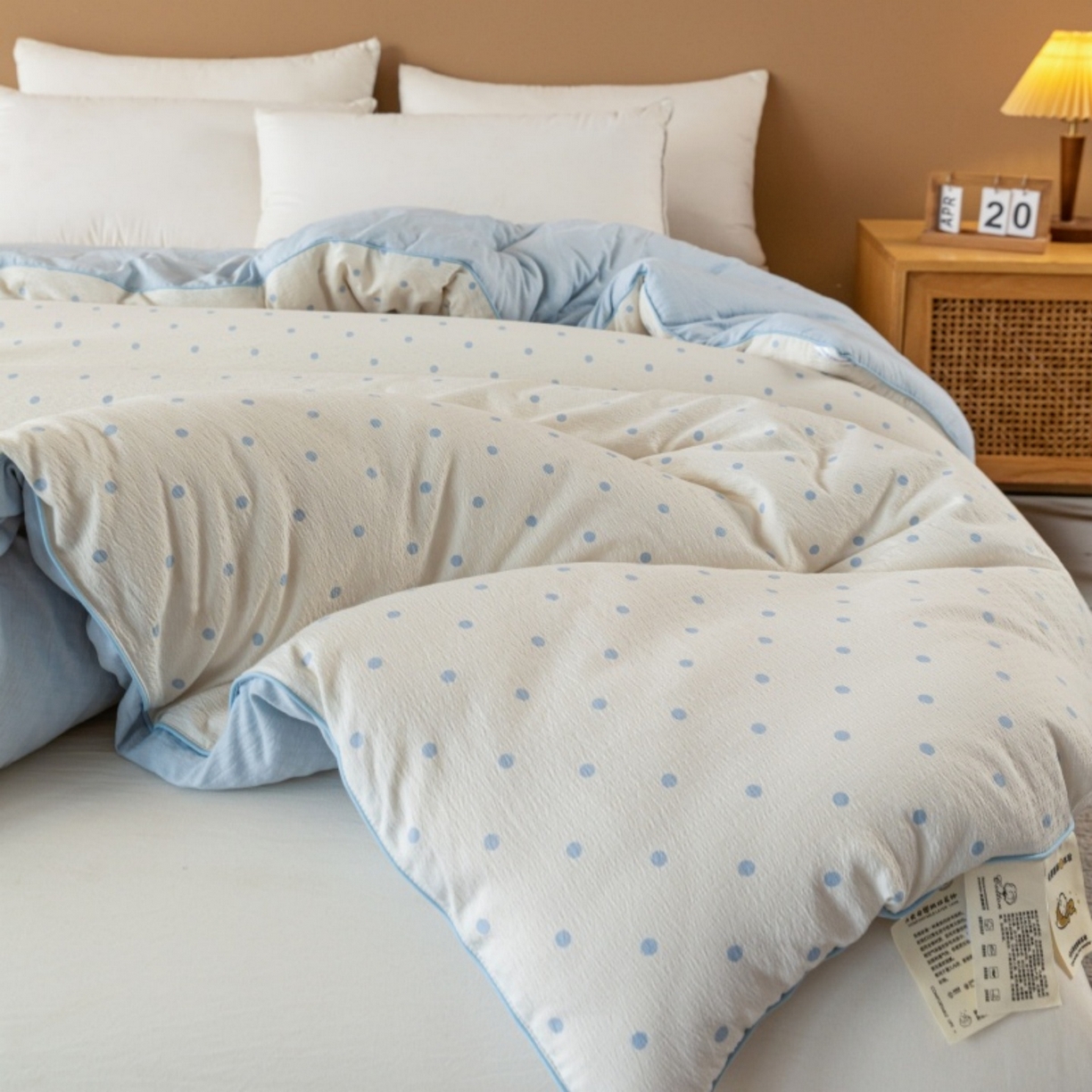 91家纺网 家纺一手货源 找家纺 梦镜家纺 2025新款A类云感双层纱冬被被子被芯买家秀 海盐汤圆