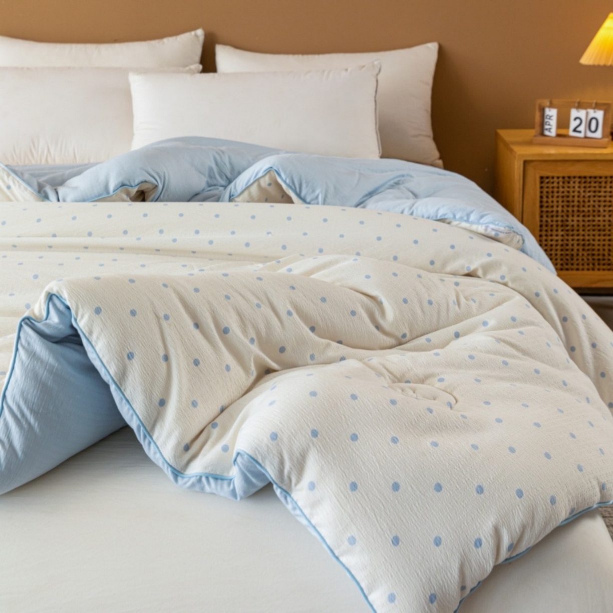 91家纺网 家纺一手货源 找家纺 梦镜家纺 2025新款A类云感双层纱冬被被子被芯买家秀 海盐汤圆