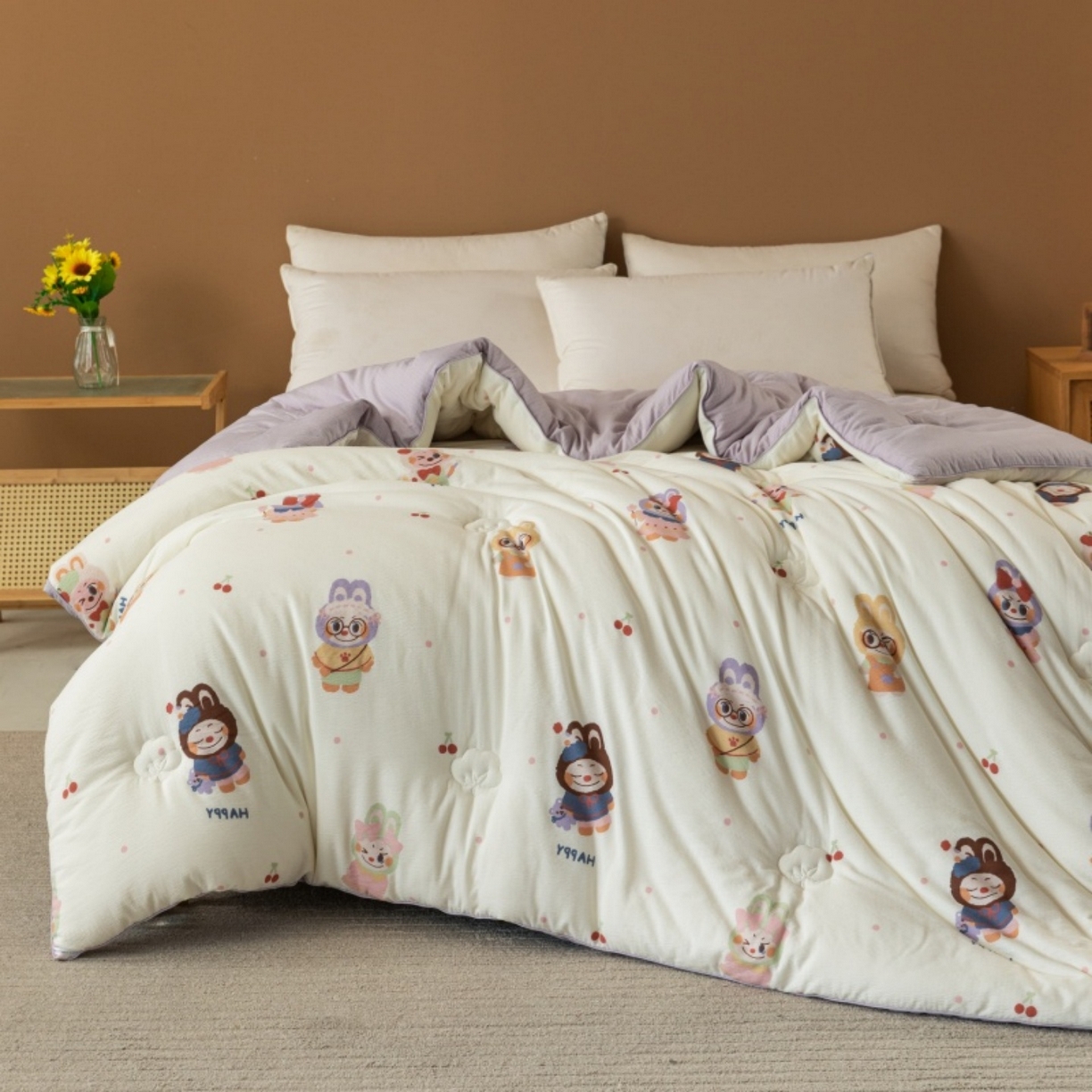 91家纺网 家纺一手货源 找家纺 梦镜家纺 2025新款A类云感双层纱冬被被子被芯买家秀 拉布大王