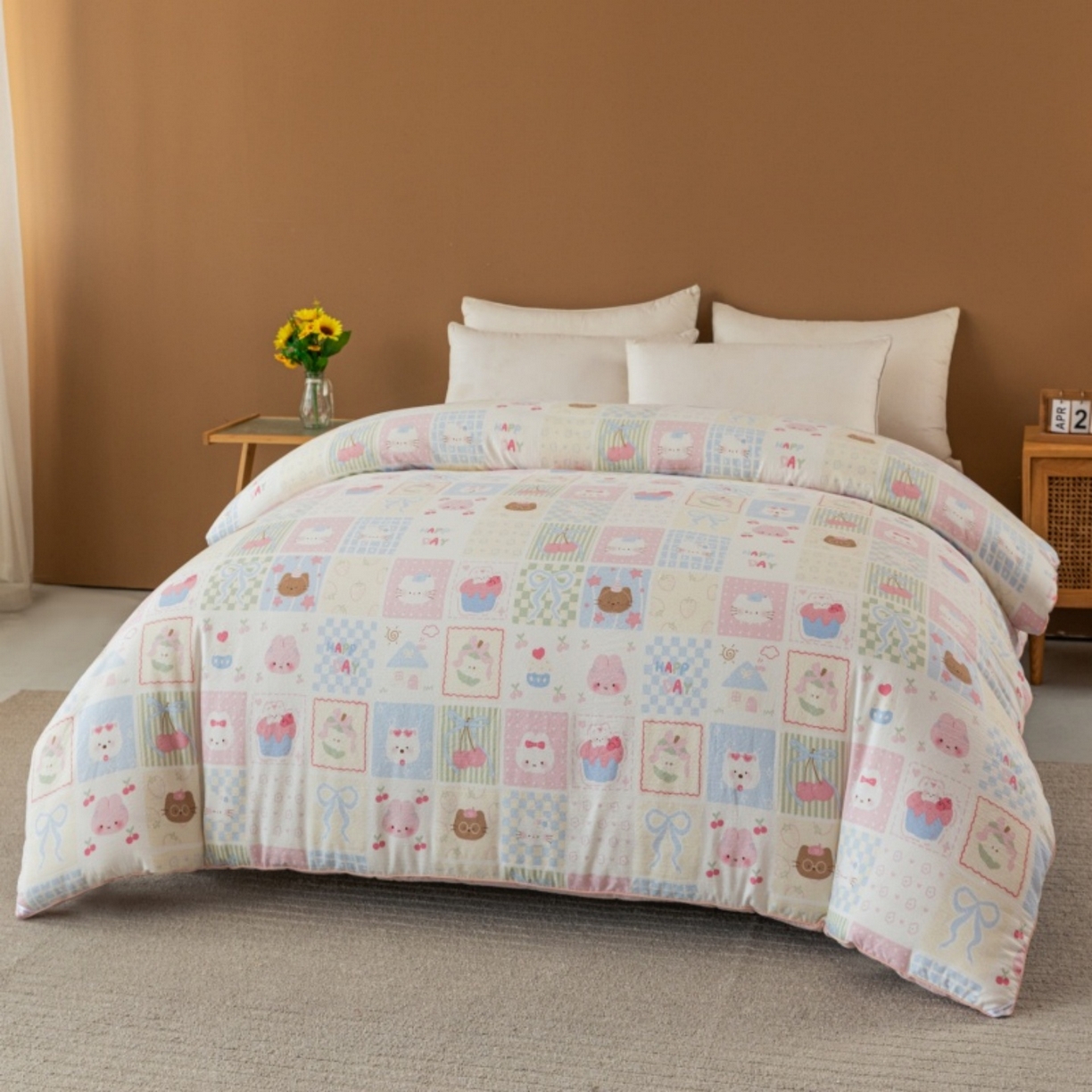 91家纺网 家纺一手货源 找家纺 梦镜家纺 2025新款A类云感双层纱冬被被子被芯买家秀 奶油块块