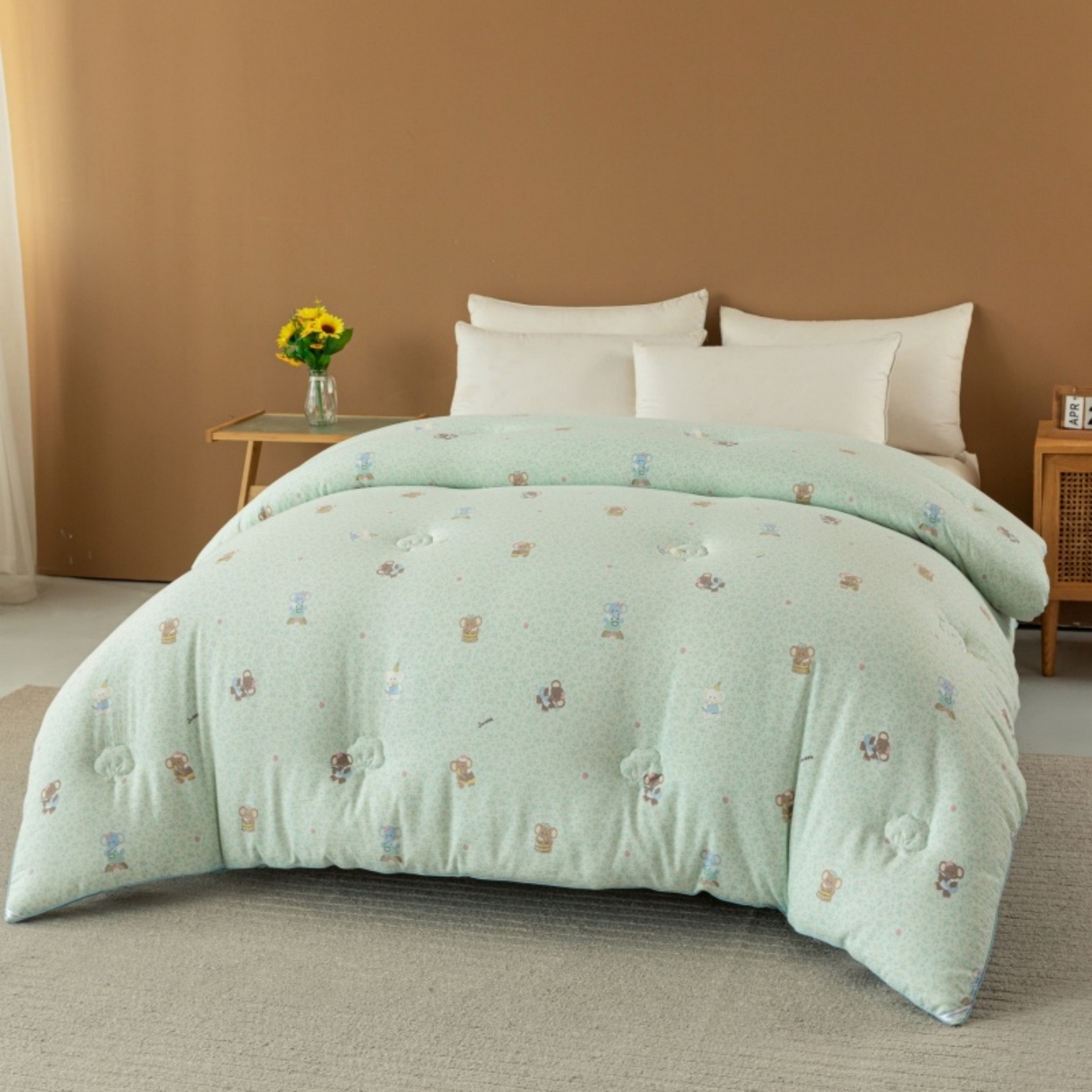 91家纺网 家纺一手货源 找家纺 梦镜家纺 2025新款A类云感双层纱冬被被子被芯买家秀 少女象