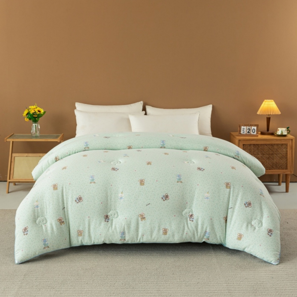 91家纺网 家纺一手货源 找家纺 梦镜家纺 2025新款A类云感双层纱冬被被子被芯买家秀 少女象