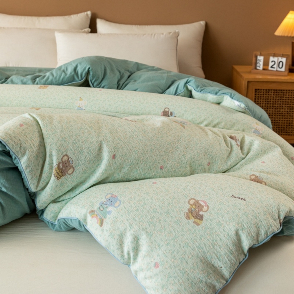 91家纺网 家纺一手货源 找家纺 梦镜家纺 2025新款A类云感双层纱冬被被子被芯买家秀 少女象