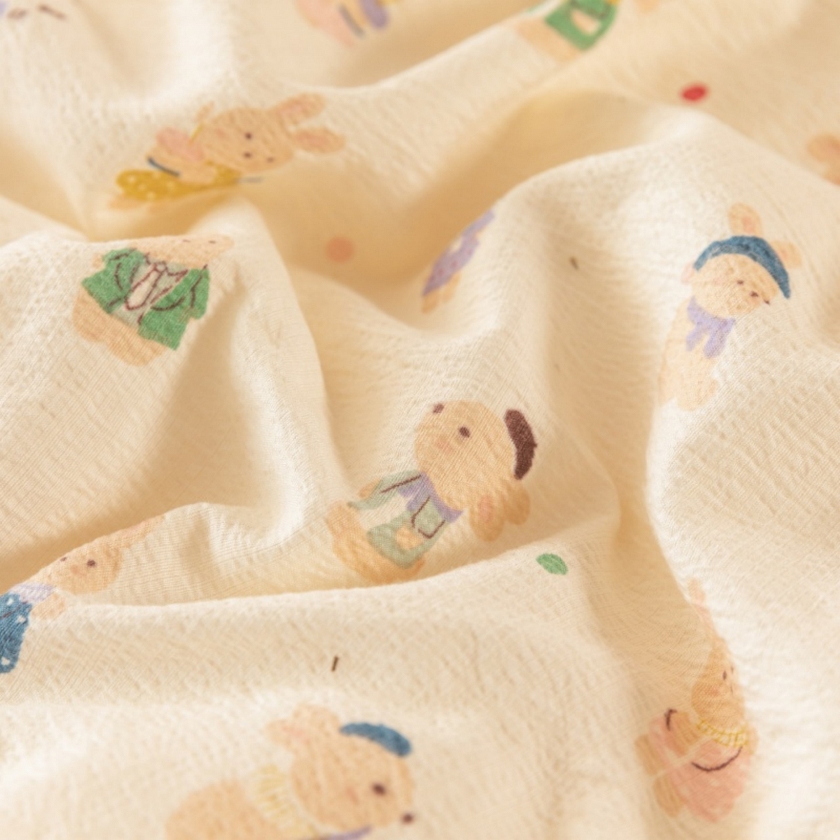 91家纺网 家纺一手货源 找家纺 梦镜家纺 2025新款A类云感双层纱冬被被子被芯买家秀 兔子集合