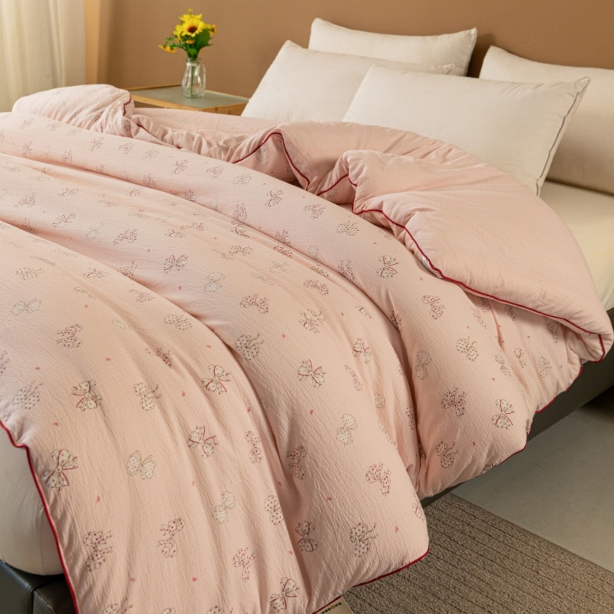 91家纺网 家纺一手货源 找家纺 梦镜家纺 2025新款A类云感双层纱冬被被子被芯买家秀 心愿