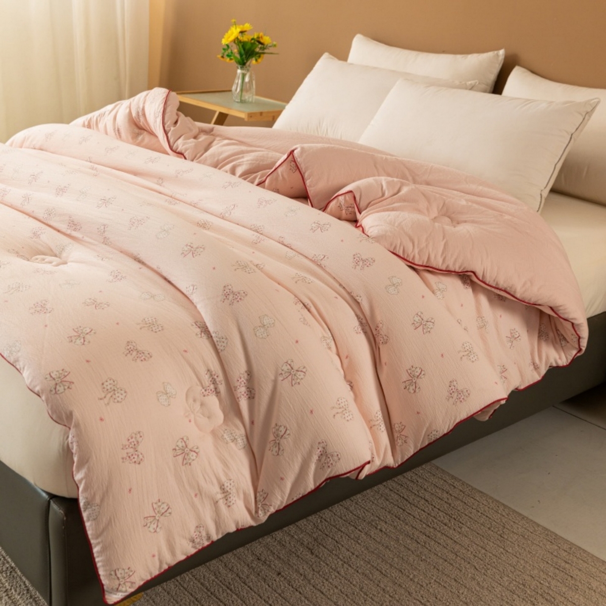 91家纺网 家纺一手货源 找家纺 梦镜家纺 2025新款A类云感双层纱冬被被子被芯买家秀 心愿