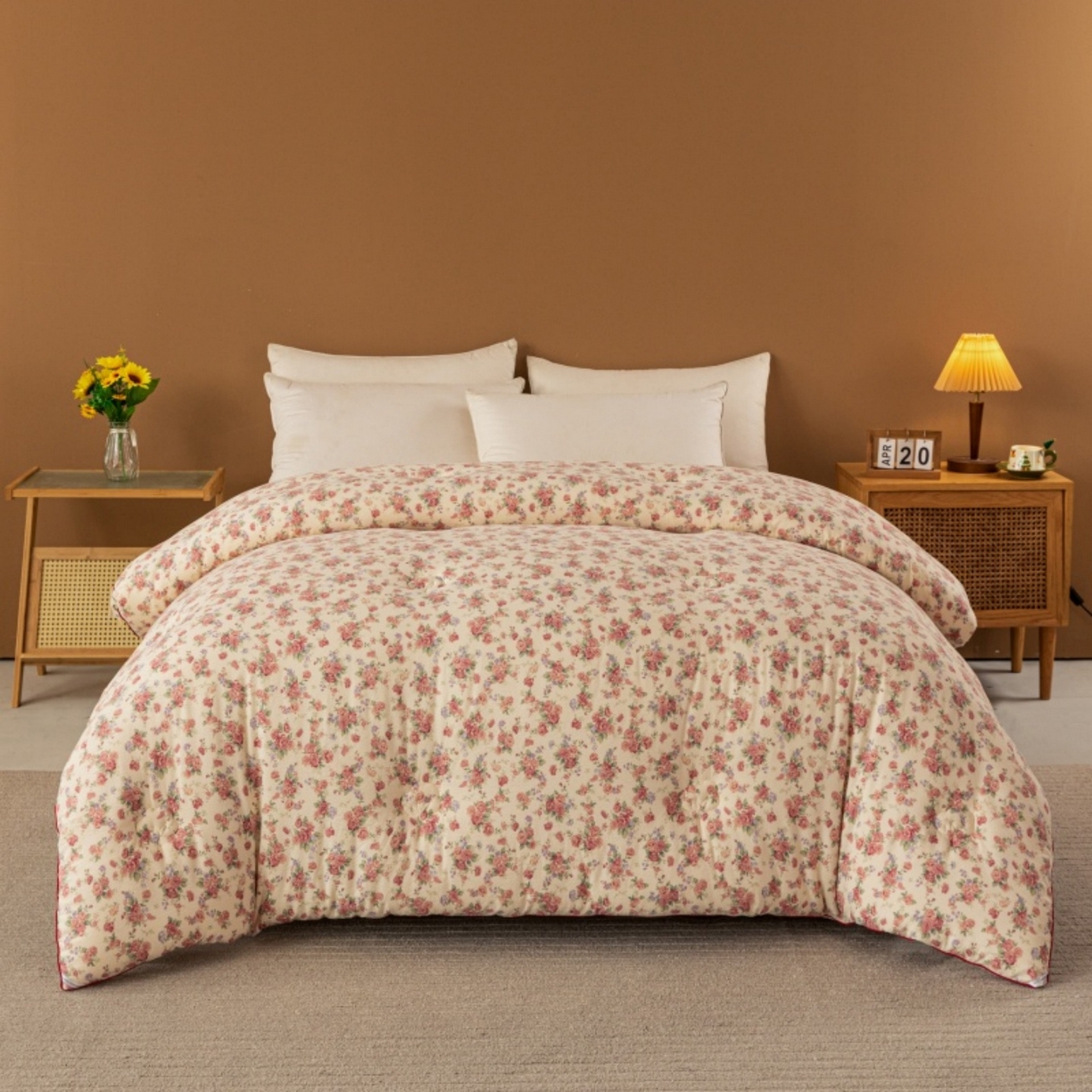 91家纺网 家纺一手货源 找家纺 梦镜家纺 2025新款A类云感双层纱冬被被子被芯买家秀 星眠云野