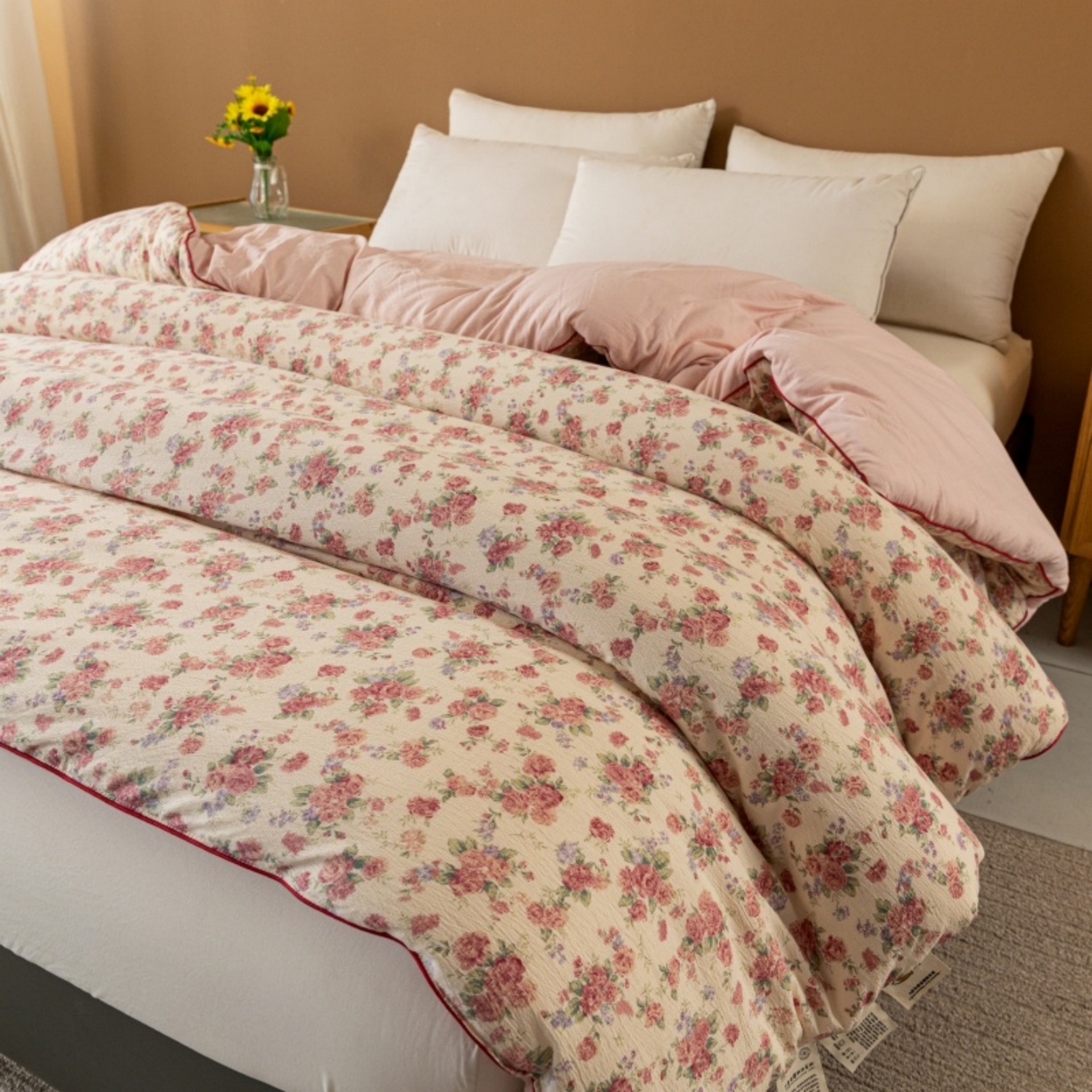 91家纺网 家纺一手货源 找家纺 梦镜家纺 2025新款A类云感双层纱冬被被子被芯买家秀 星眠云野