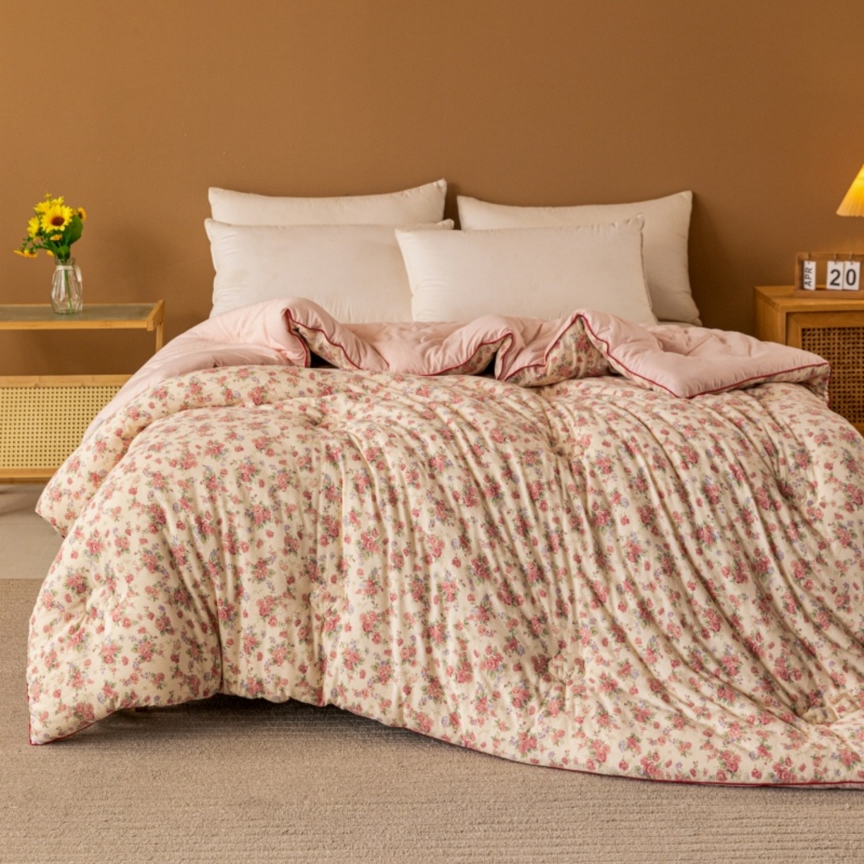 91家纺网 家纺一手货源 找家纺 梦镜家纺 2025新款A类云感双层纱冬被被子被芯买家秀 星眠云野